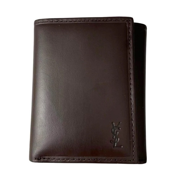 Yves Saint Laurent Rich Brown Leather Wallet - Picture 2 of 12